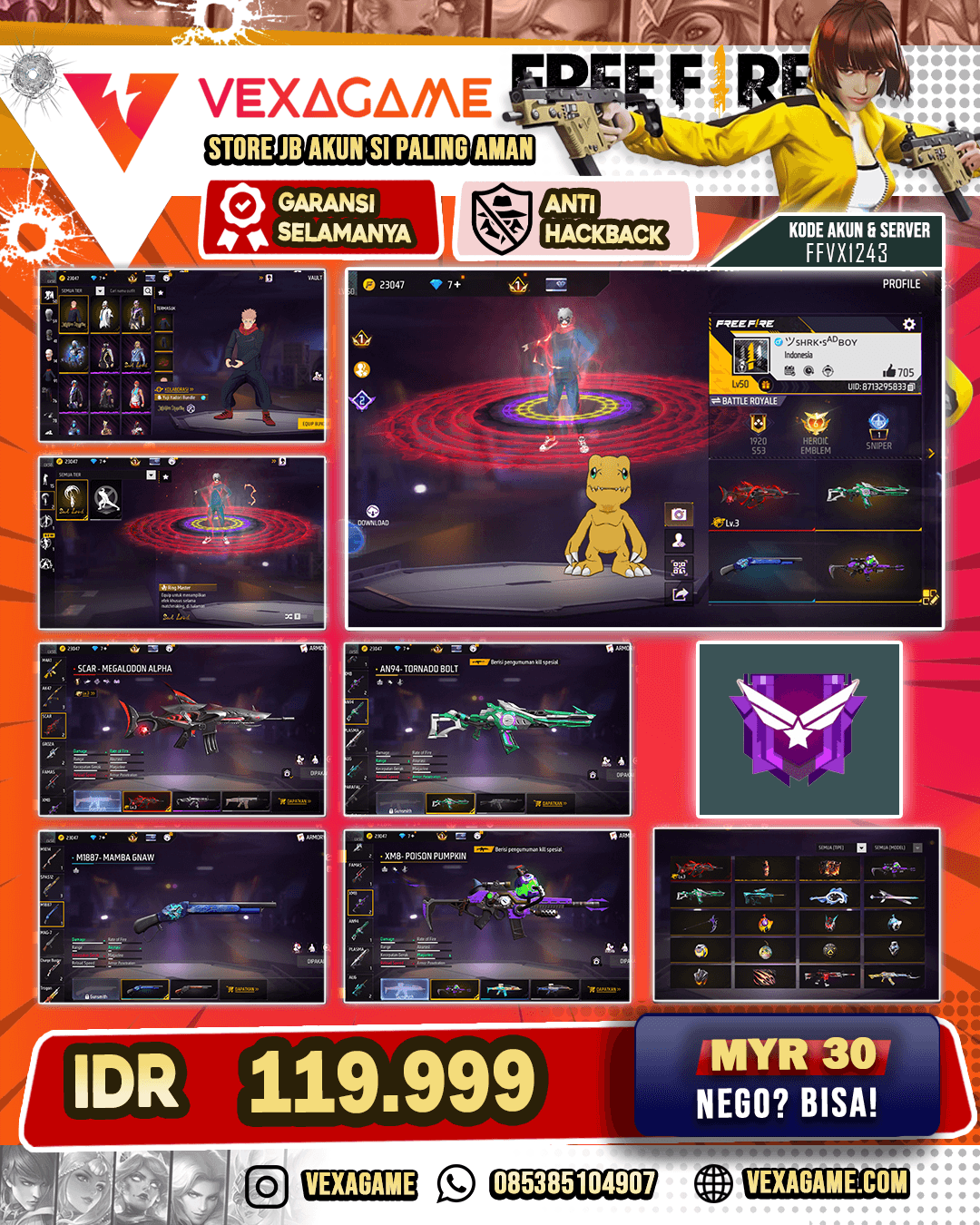 Bundle JJK | 1 Evo | Vault OTW 100 | Sg Mamba