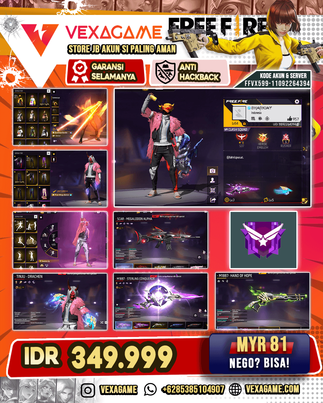 SG EVO MAX | SG LUMUT | SCAR MEGALODON | FAMAS MIDNIGHT | BUNDLE VOID | BUNDLE TUNG TUNG | TOPENG BUDI | VAULT 150+