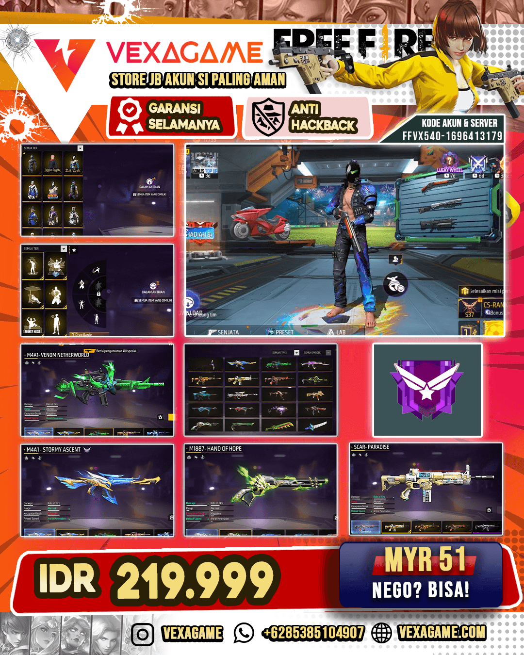 SG LUMUT | SCAR GOLDEN STRIKE | SCAR PARADISE | M4A1 STORMY ASCENT | M4A1 VENOM NETHERWORLD