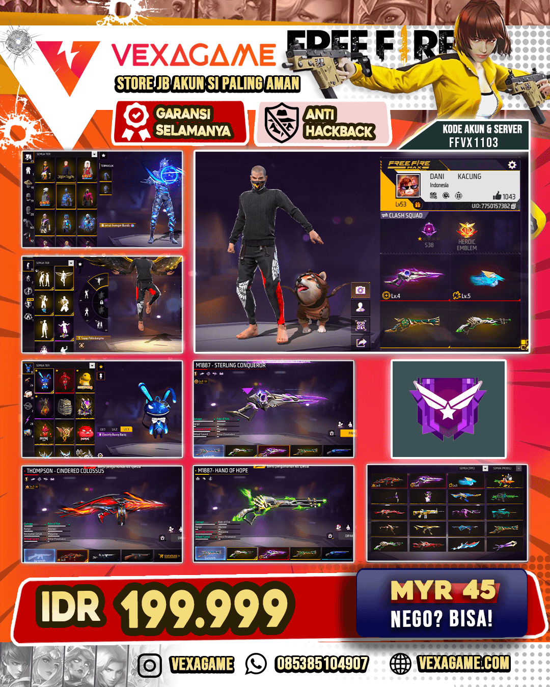 EVO SG2 STERLING | EVO TINJU MAX | SG LUMUT | EVO THOMPSON | VAULT  OTW 150