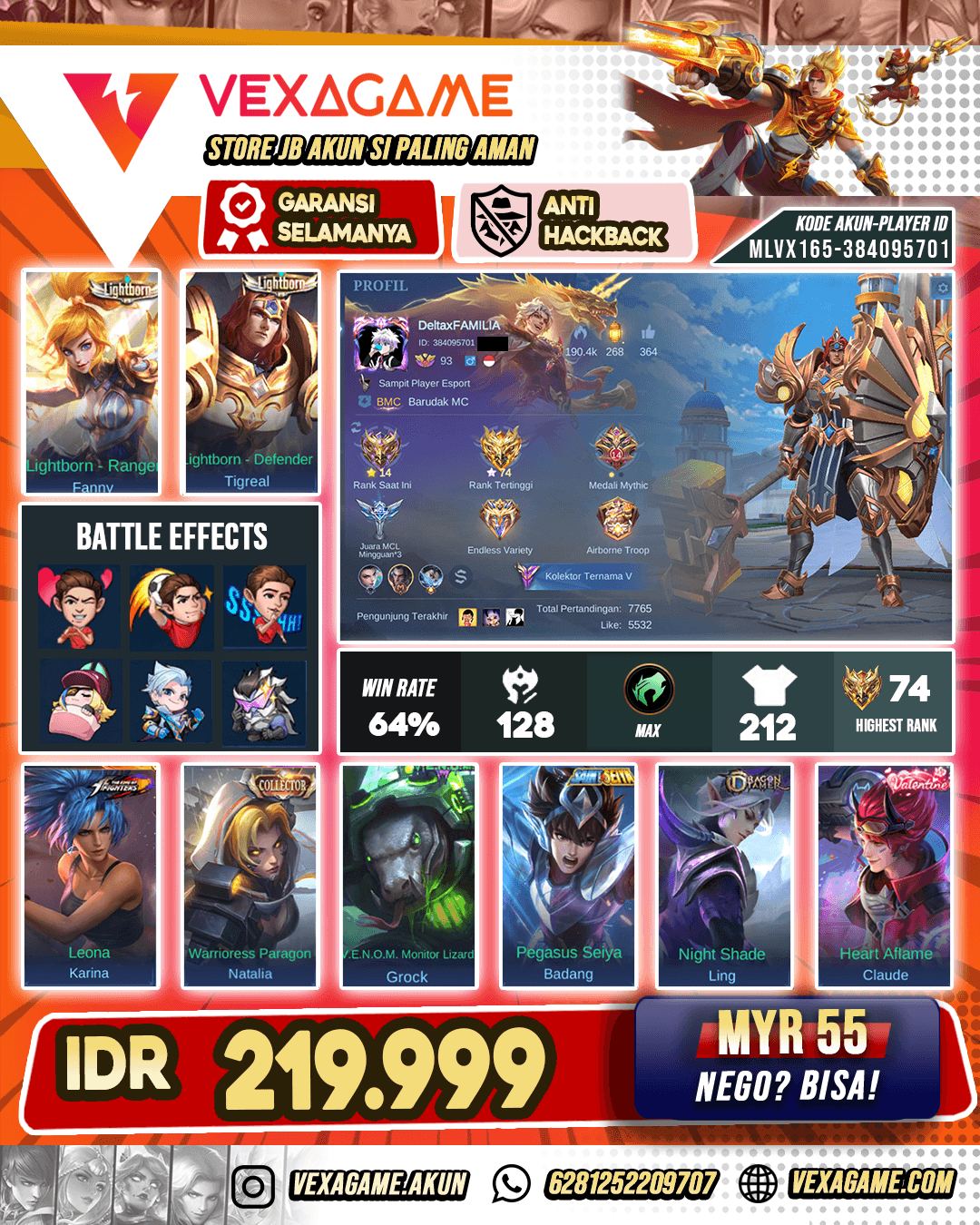 Akun Wr Kece Skin Banyak