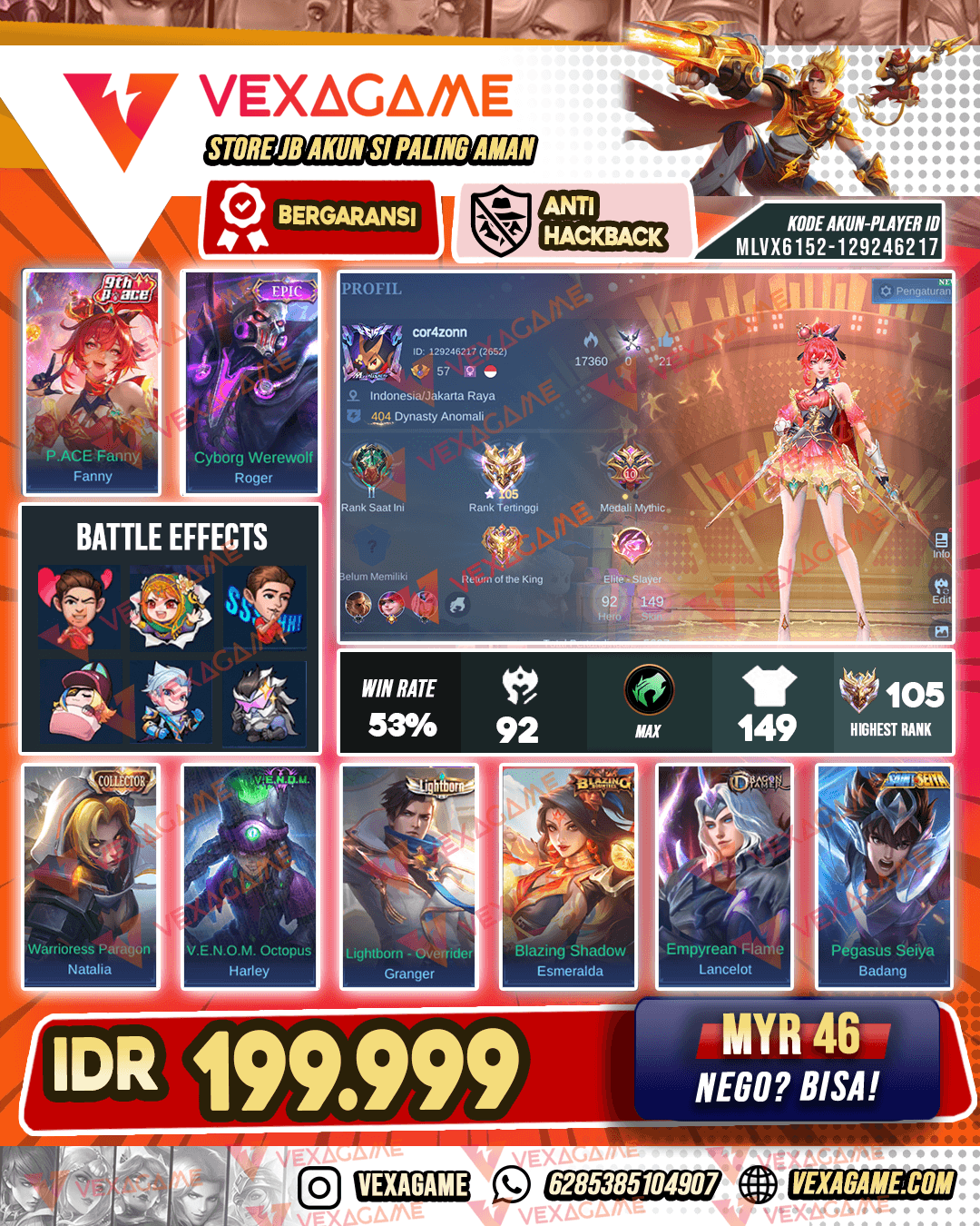 Fanny P ACE X Roger Epic | Ex Immortal | Emblem MAX