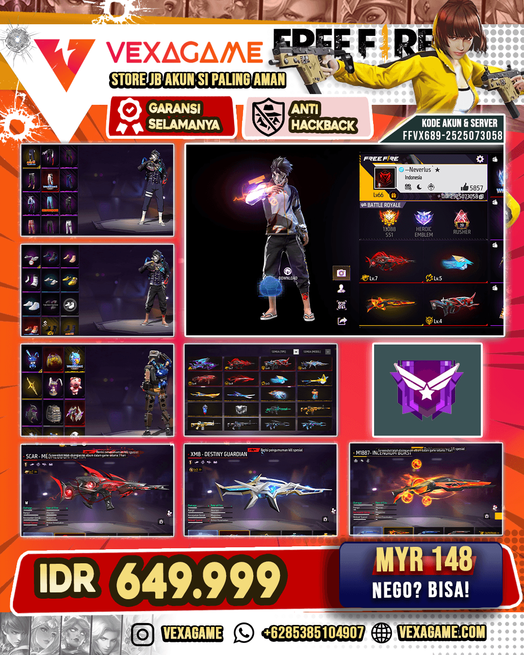 7 EVO 1 MAX | FROSTFIRE TINJU | TAS SAYAP | VAULT 400++