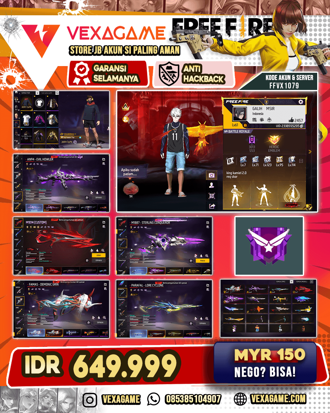 AKUN GAGAH EVO 5 MAX 3 | VAULT 300+