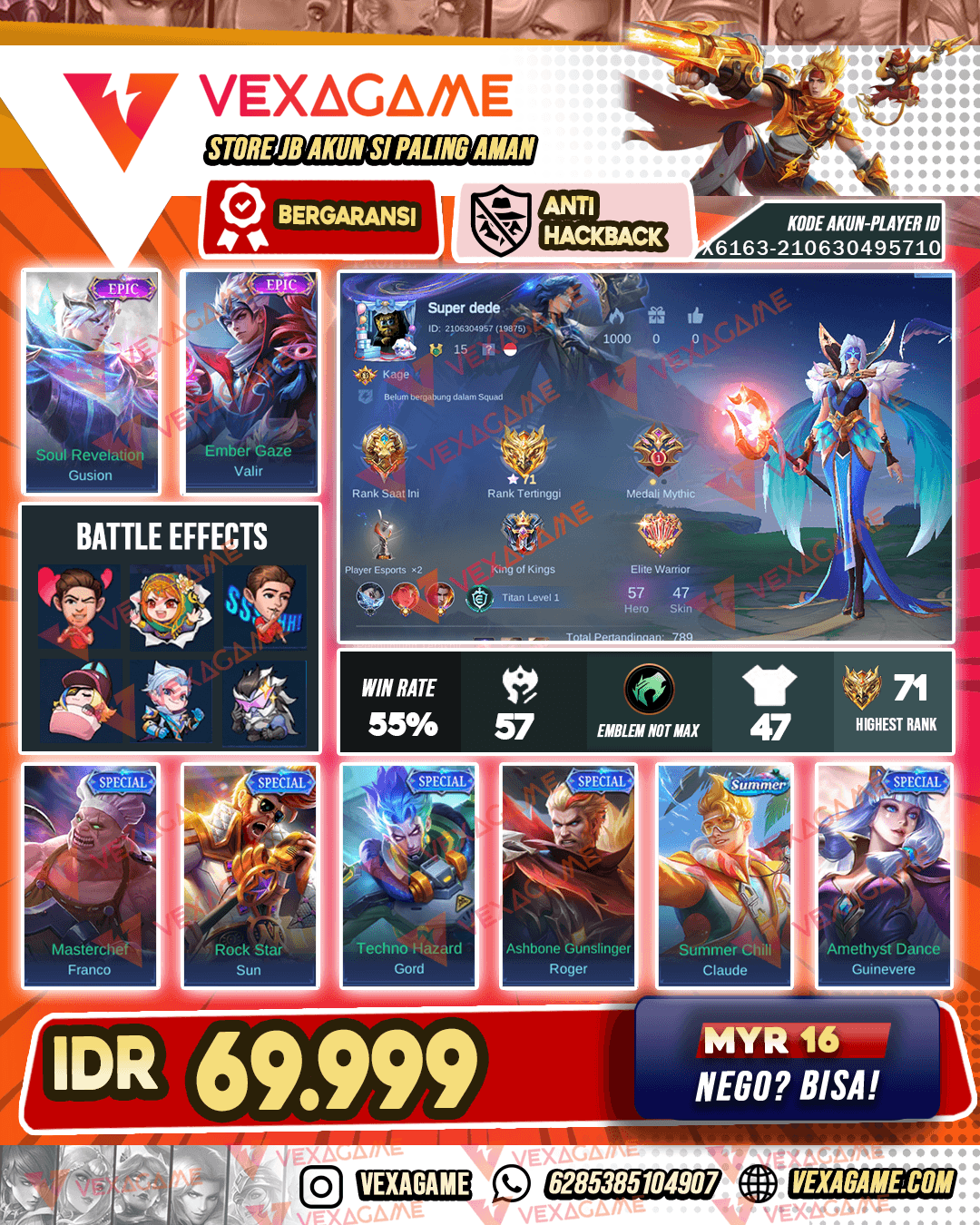 Akun murah meriah!