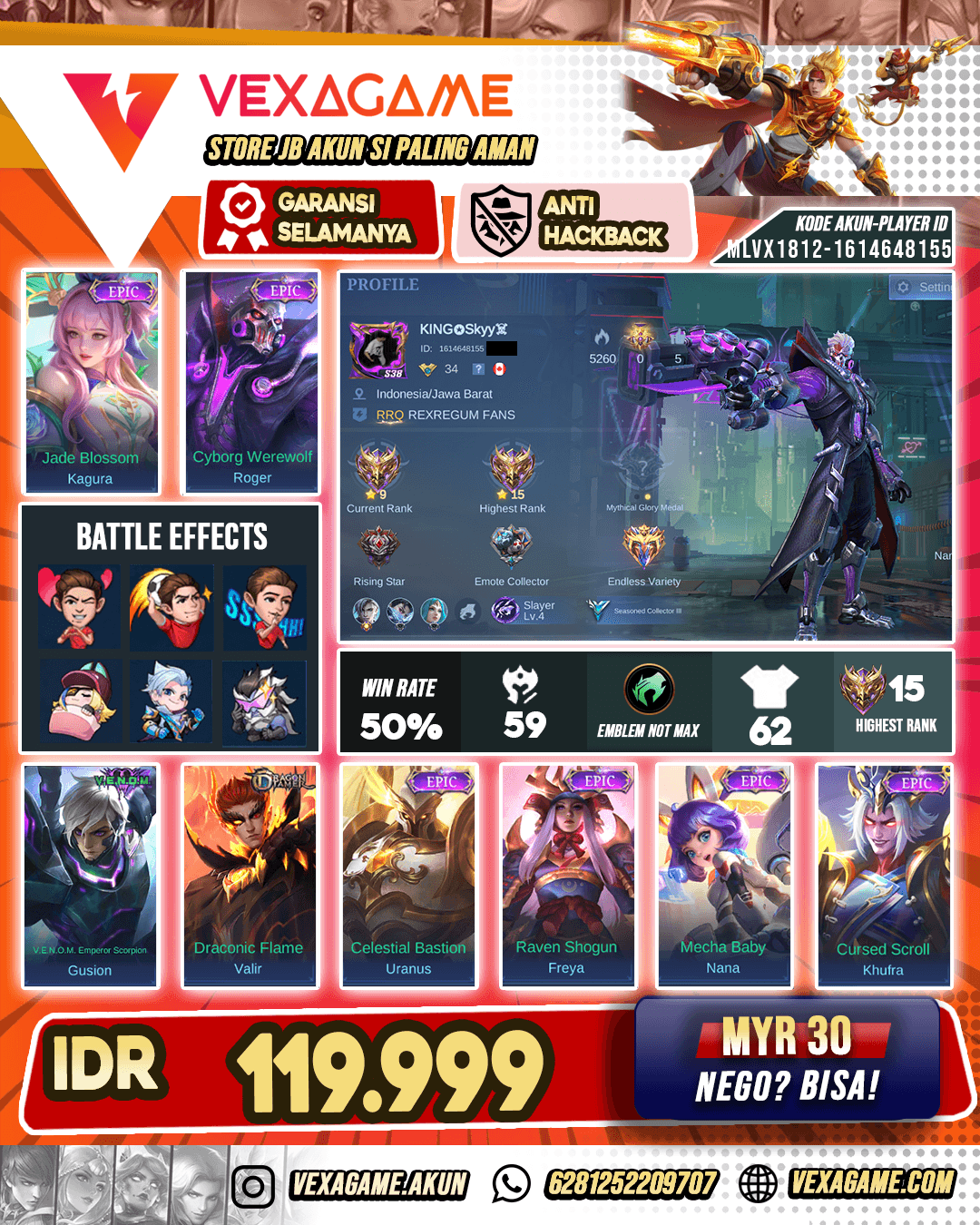 Roger Epic Akun Paket Pelajar