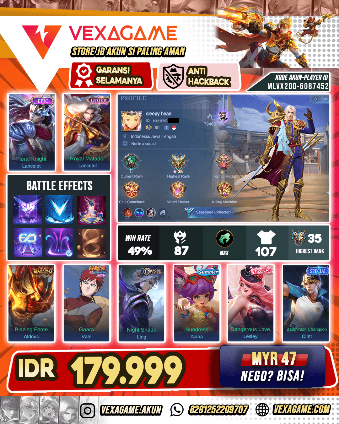Lancelot Luckybox Murah X Recall Epic
