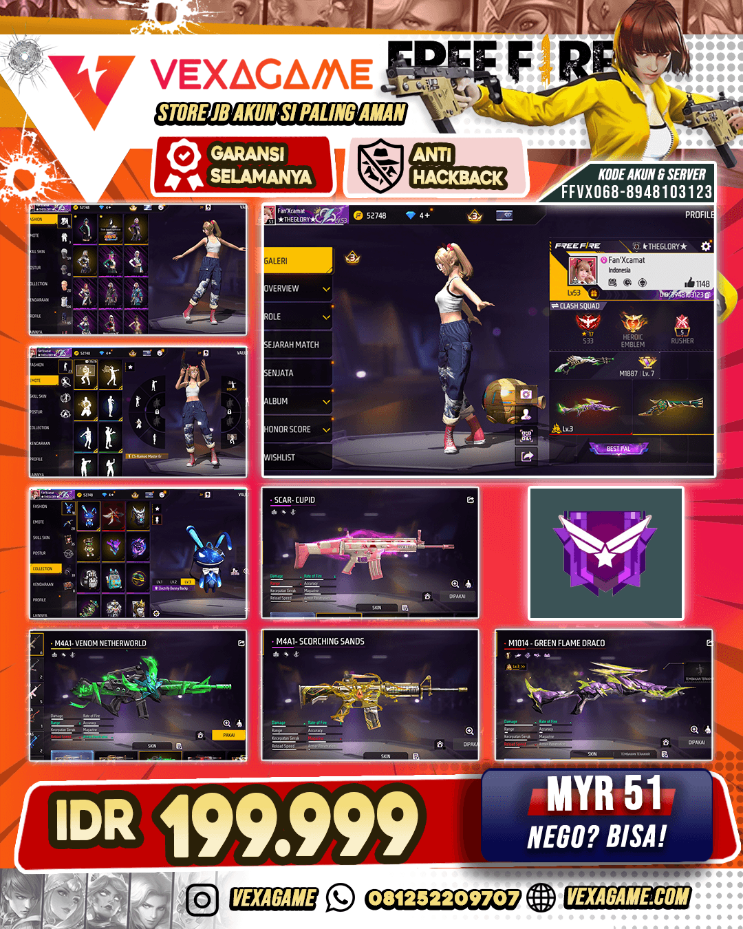 SCAR Cupid X Green Flame Draco Lv 3