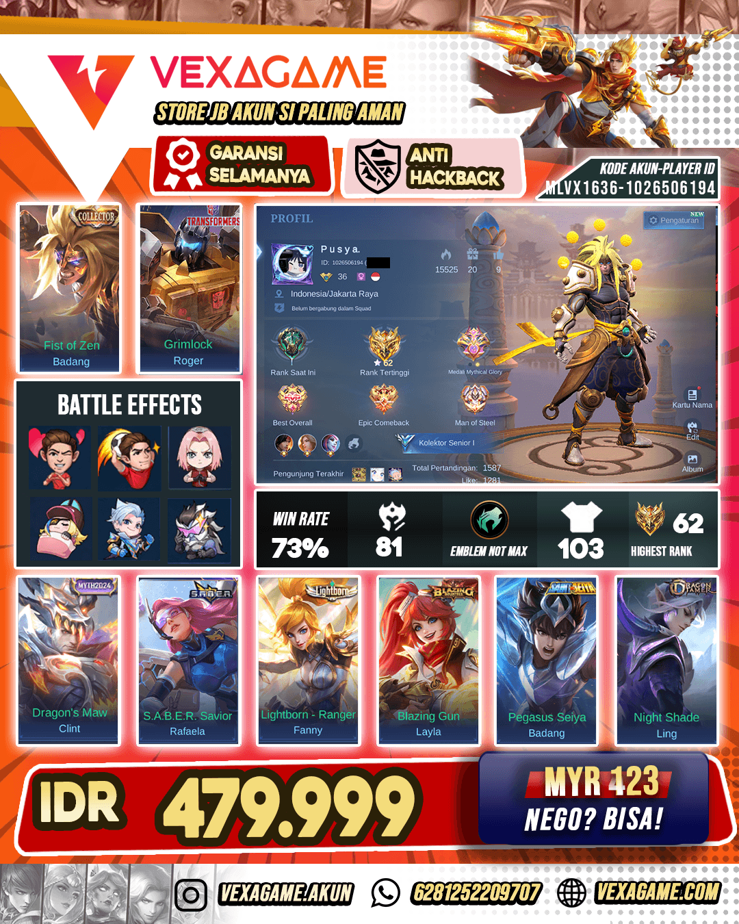 Badang CC X Roger Transformers | Ex Glory