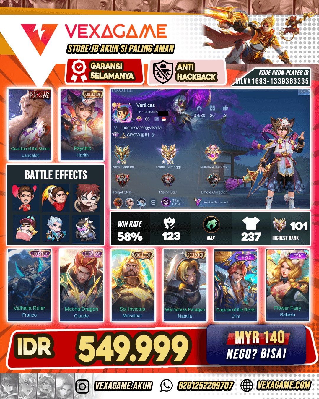 Lancelot Kishin X Harith Collector X Minisitthar Collector | Ex Immo
