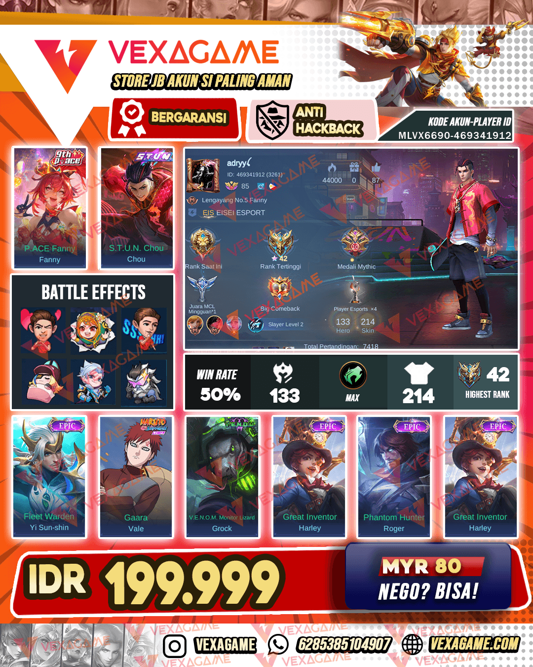 Chou STUN | Fanny P.ACE | Emblem & Hero MAX