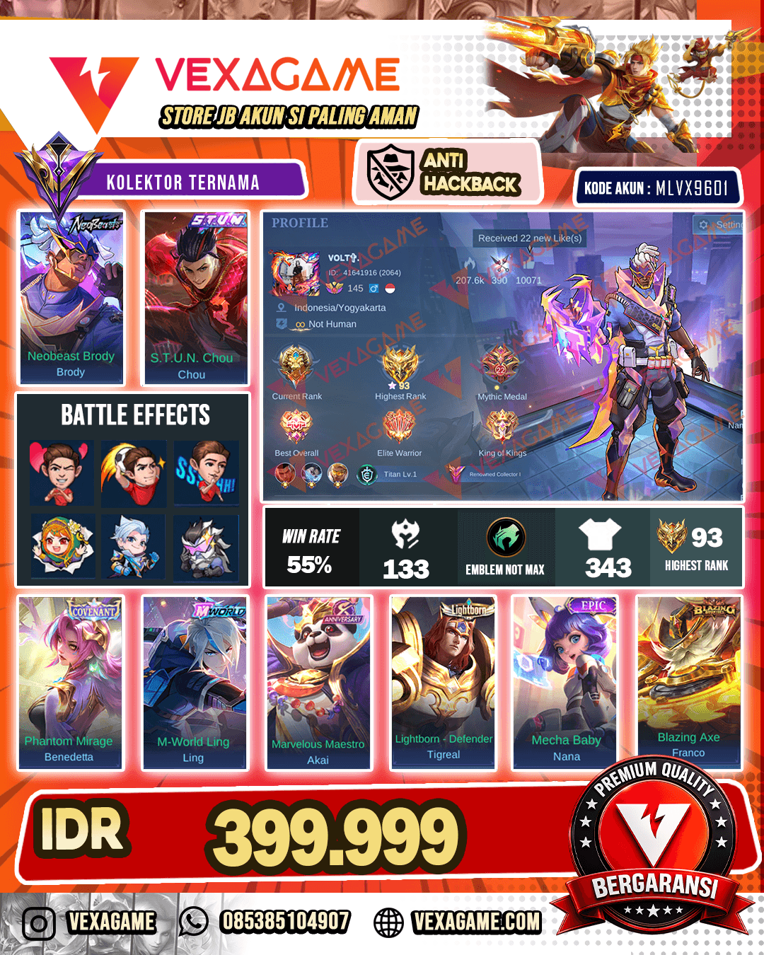 Brody Neobeast | Chou Stun | Benedetta Covenant | Ling Mworld