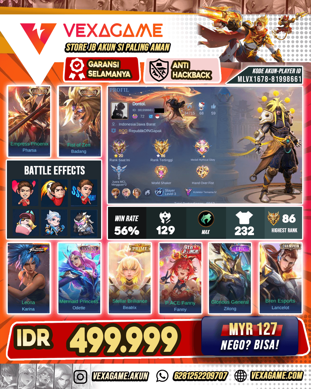 Badang CC | Pharsa CC | Lancelot Champion