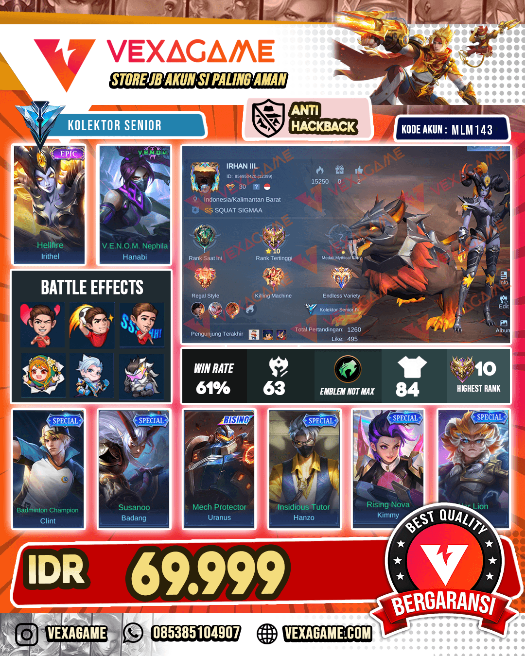 Irithel Epic | Hanabi Venom