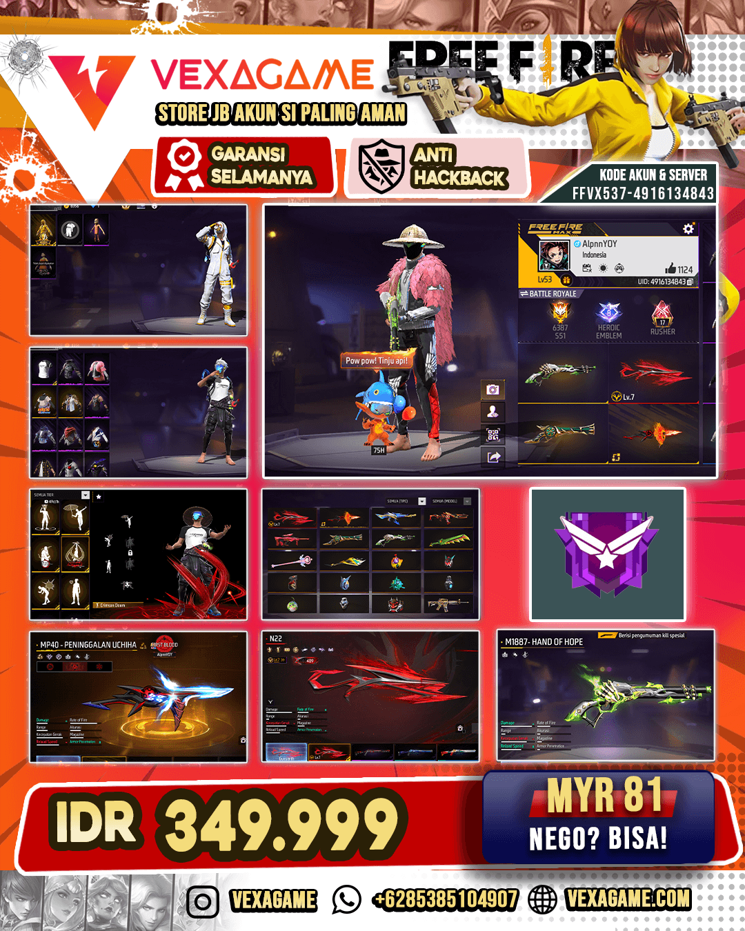 SG Panjang Evo MAX | SG Terompet | SG Lumut | MP40 Peninggalan Uchiha | Vault 100+
