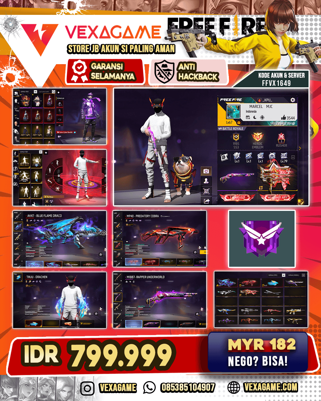 EVO 3 MAX 2 | SG 2 REAPER | SENJATA ANIMASI 3 SENJATA GENOS ON | VAULT 400+ | TINJU ON | KATANA ON | NYEKER ON | EMOT RAJA ON