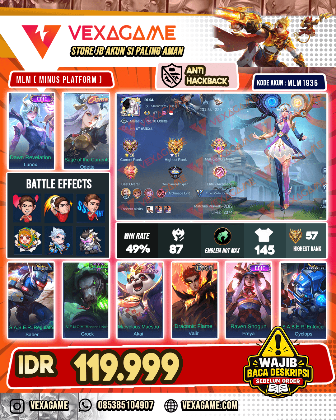 Lunox Epic X Odette Create