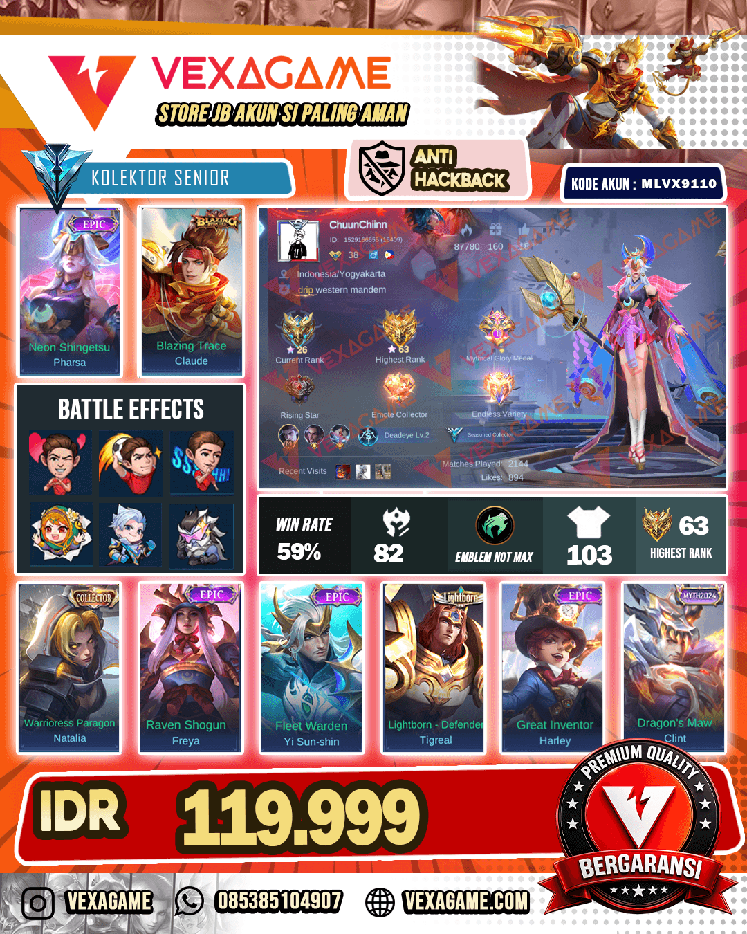 Pharsa Epic X Claude Blazing