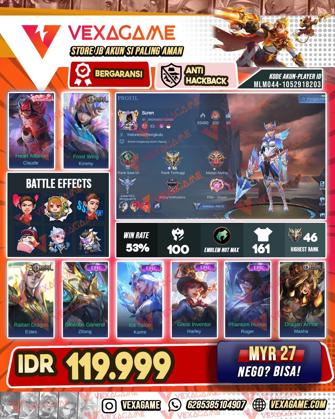 Kimmy Dragon Timer | Claude Valentine | Emblem MAX