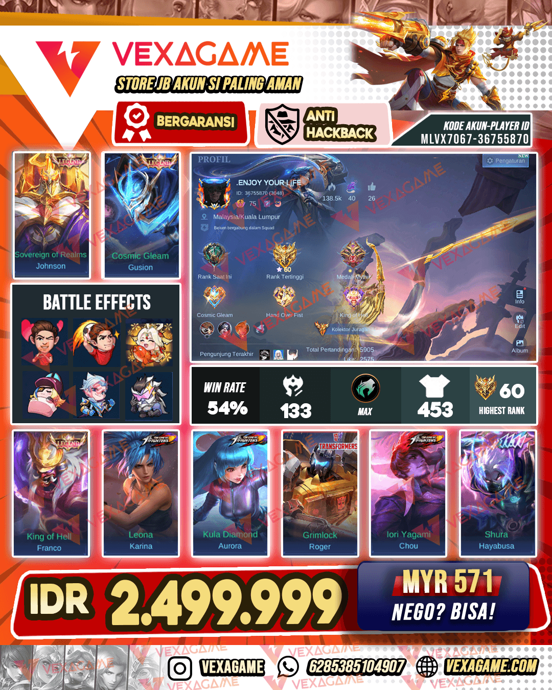 3 LEGEND | 7 KOF | LING KUNGFU PANDA | HAYABUSA 11.11 | 4 COLLECTOR