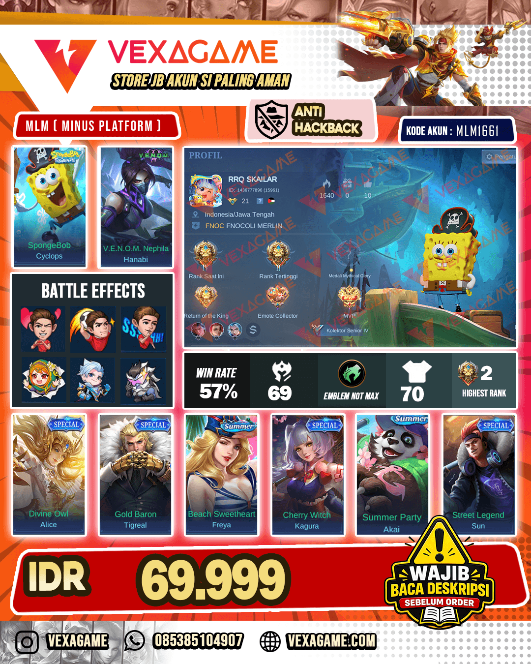 Cyclops Spongebob X Hanabi Venom