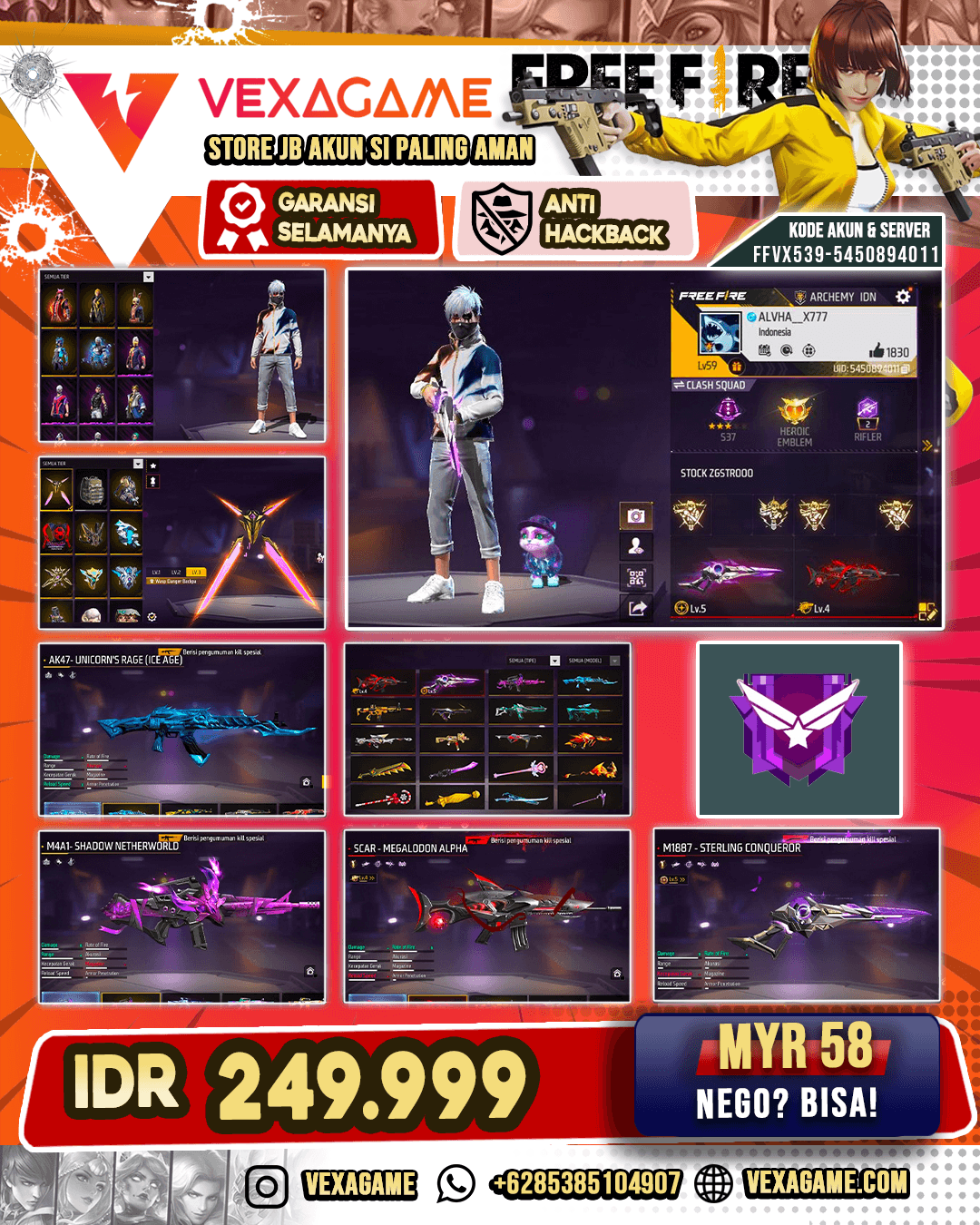 SG Sterling Conqueror Lv 5 | SCAR Megalodon Alpha Lv 4 | Vault 200+