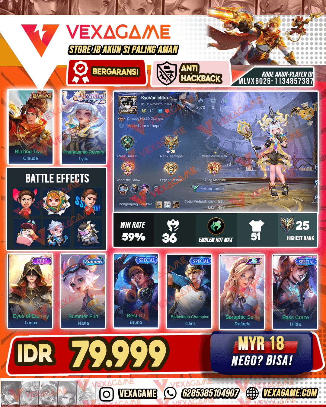 Lylia Covenant | Lunox Epic | Claude Blazing