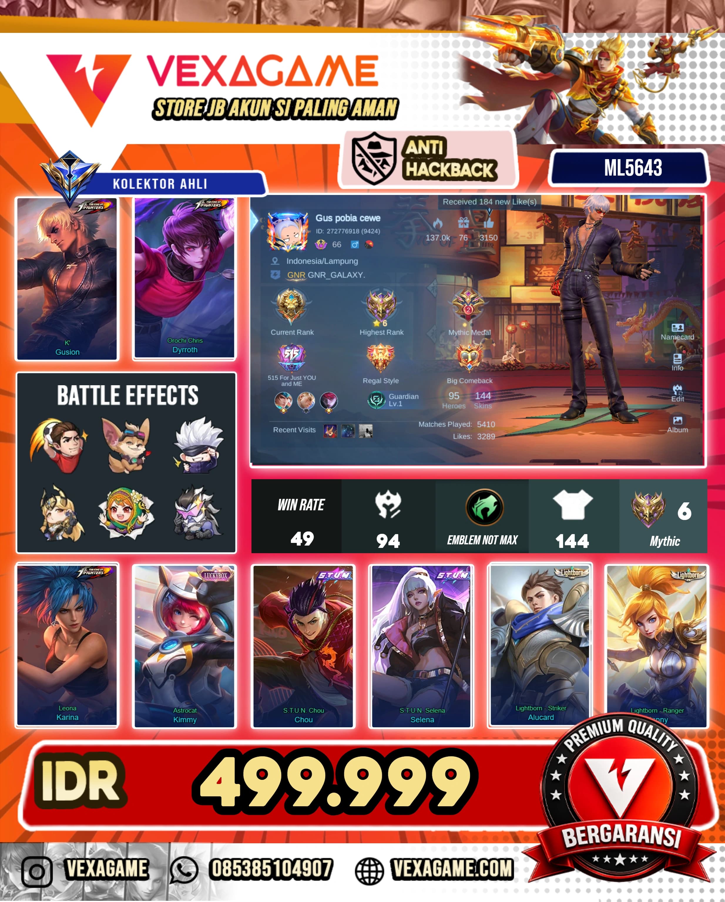 3 KOF | Selena X Chou Stun