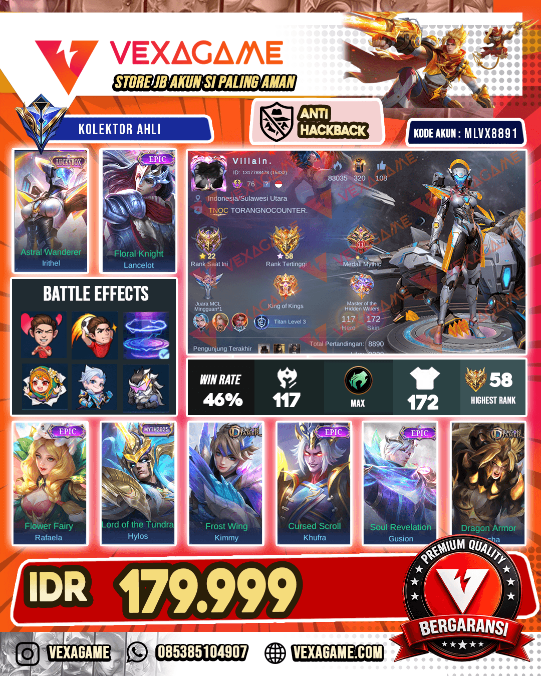Irithel Luckybox | Lancelot Epic | Tas Tas Biru On