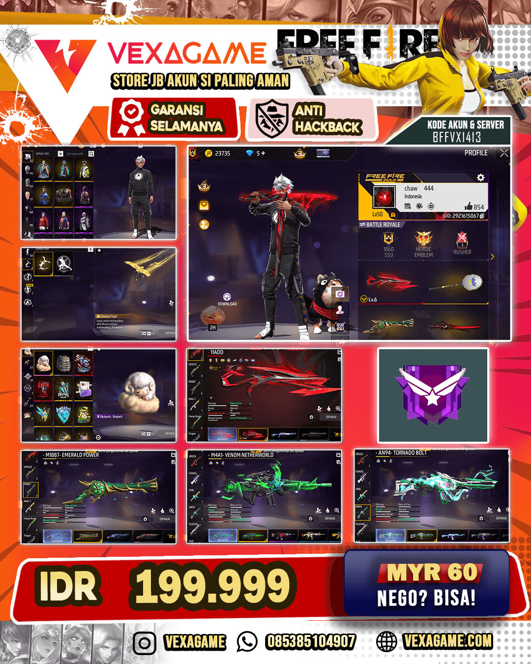 SG Panjang EVO } SG Trompet | Vault TW 150 | Animasi Lobby ON