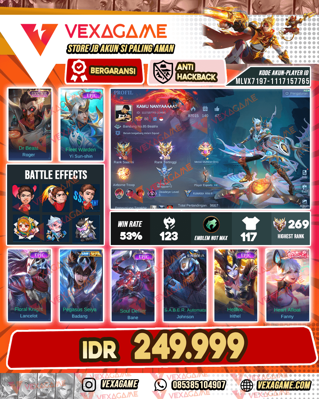 Yss Epic | Lancelot Epic | Roger Luckybox| Hight Rank