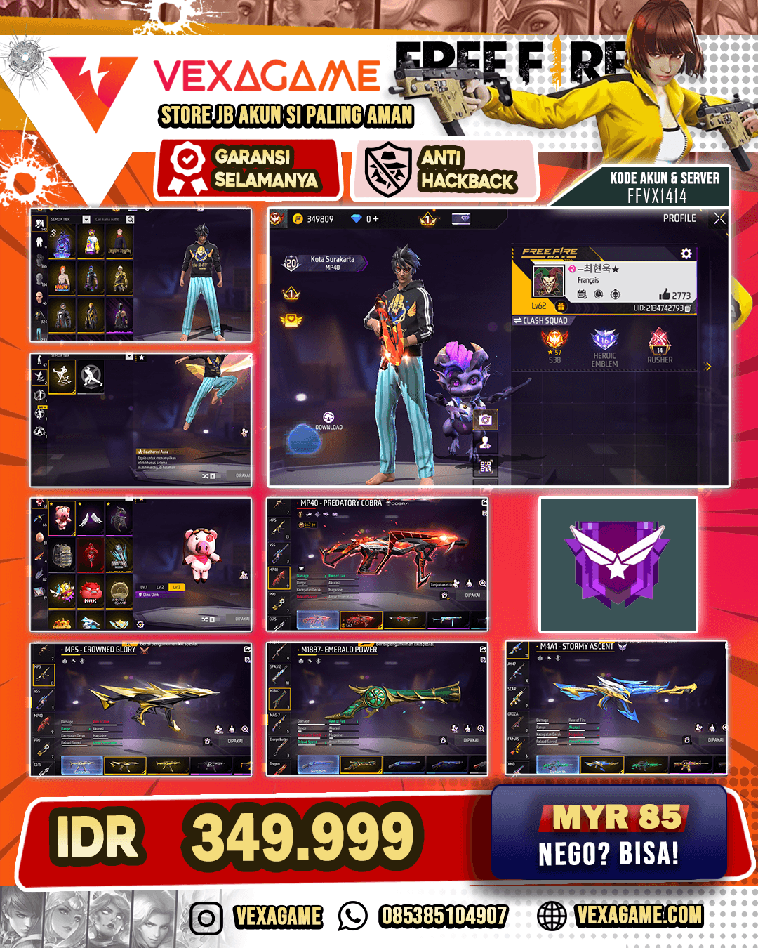 CN 4 Biji | EVO MAX 1 | SG Trompet | Vault TW 350 | Animasi Lobby ON