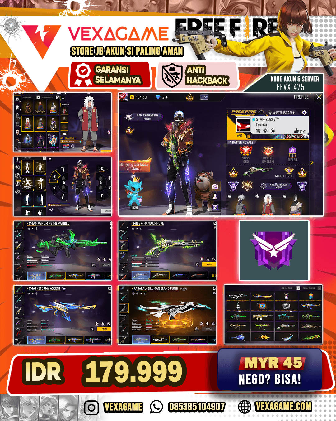 M4A1 - VENOM NETHERWORD | SG LUMUT | PARAFAL SILUMAN ELANG PUTIH | BUNDLE TUNG TUNG SAHUR