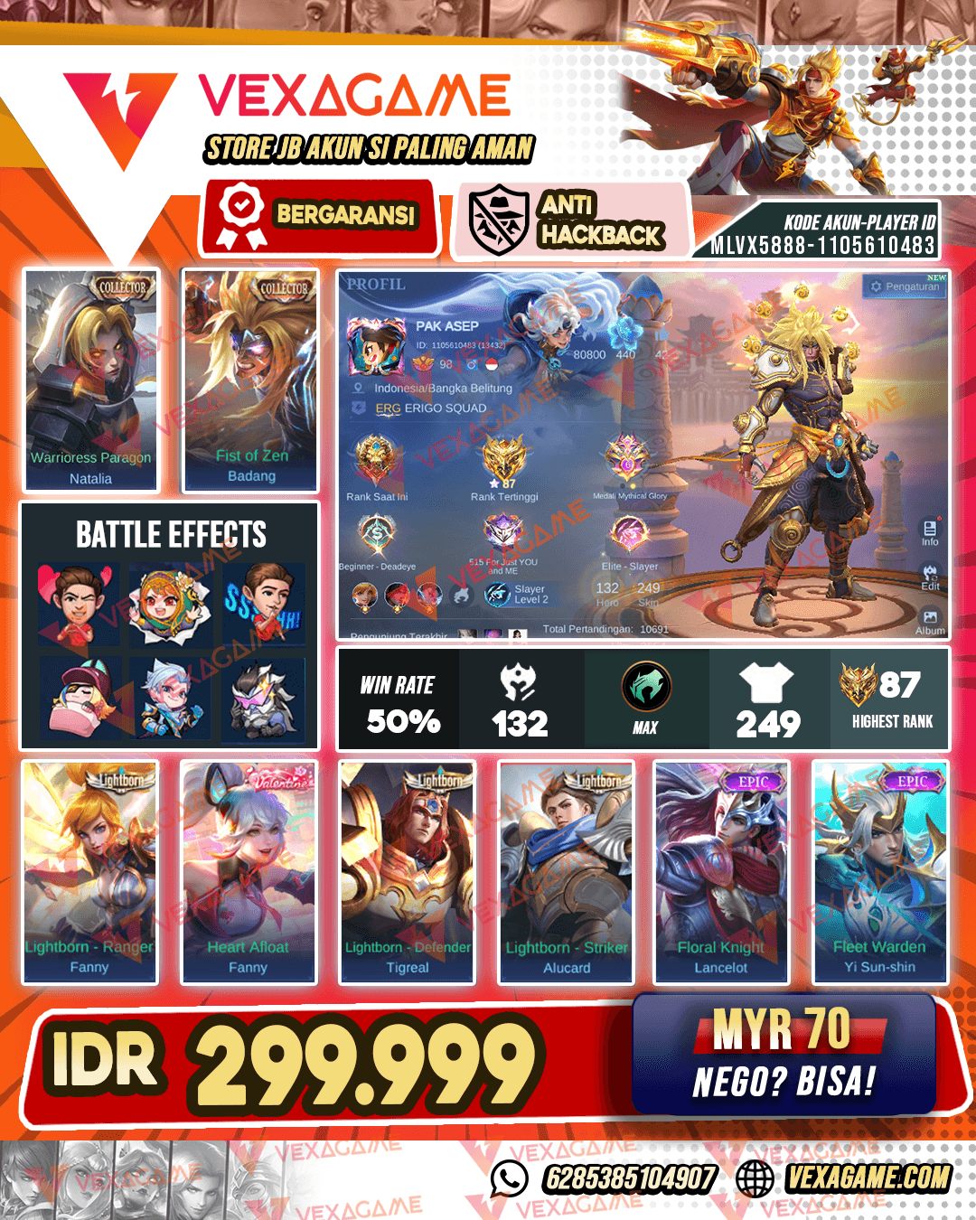 Badang Collector | Fanny Valentine | Emblem & Hero MAX