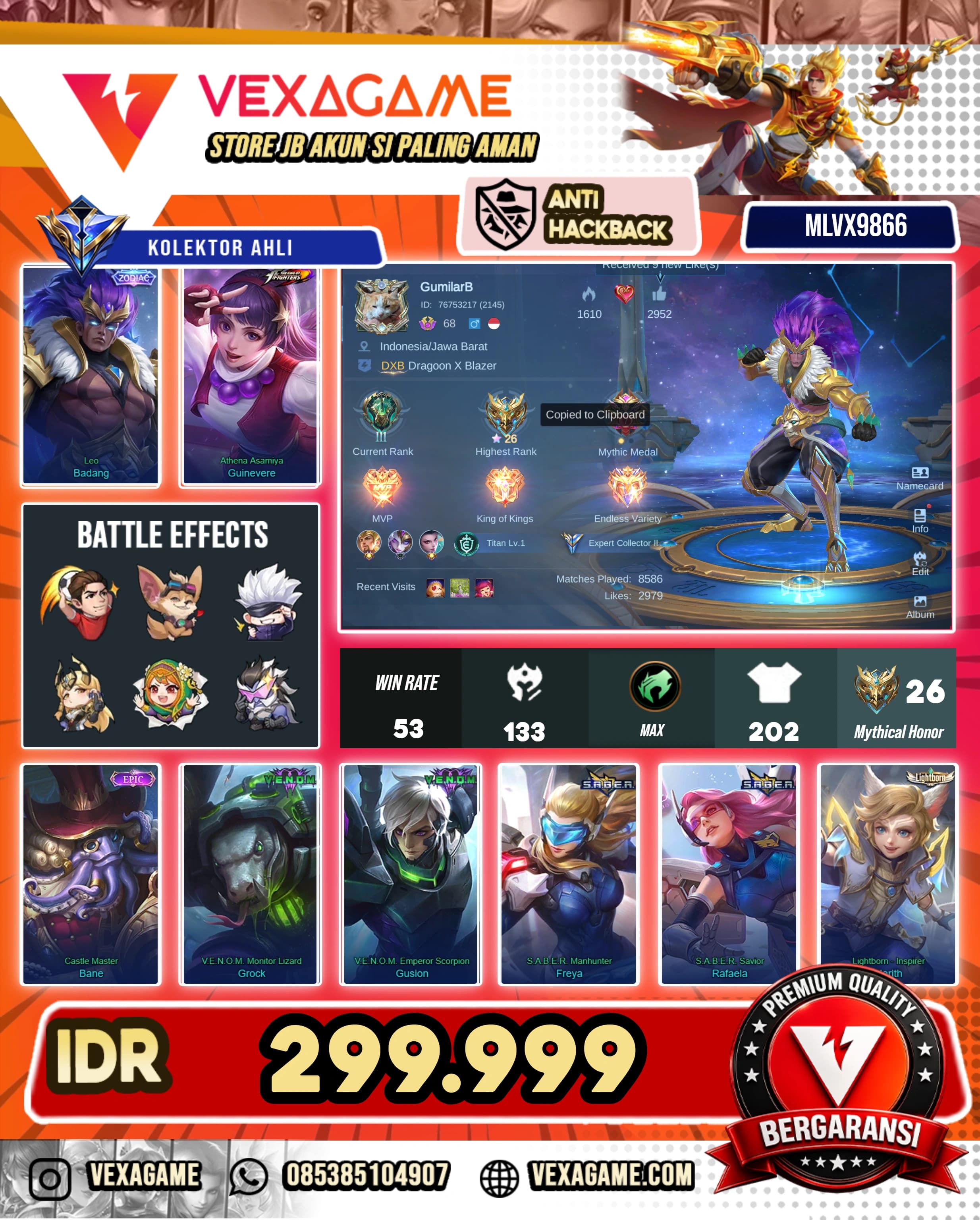Badang Zodiac | Guinevere KOF