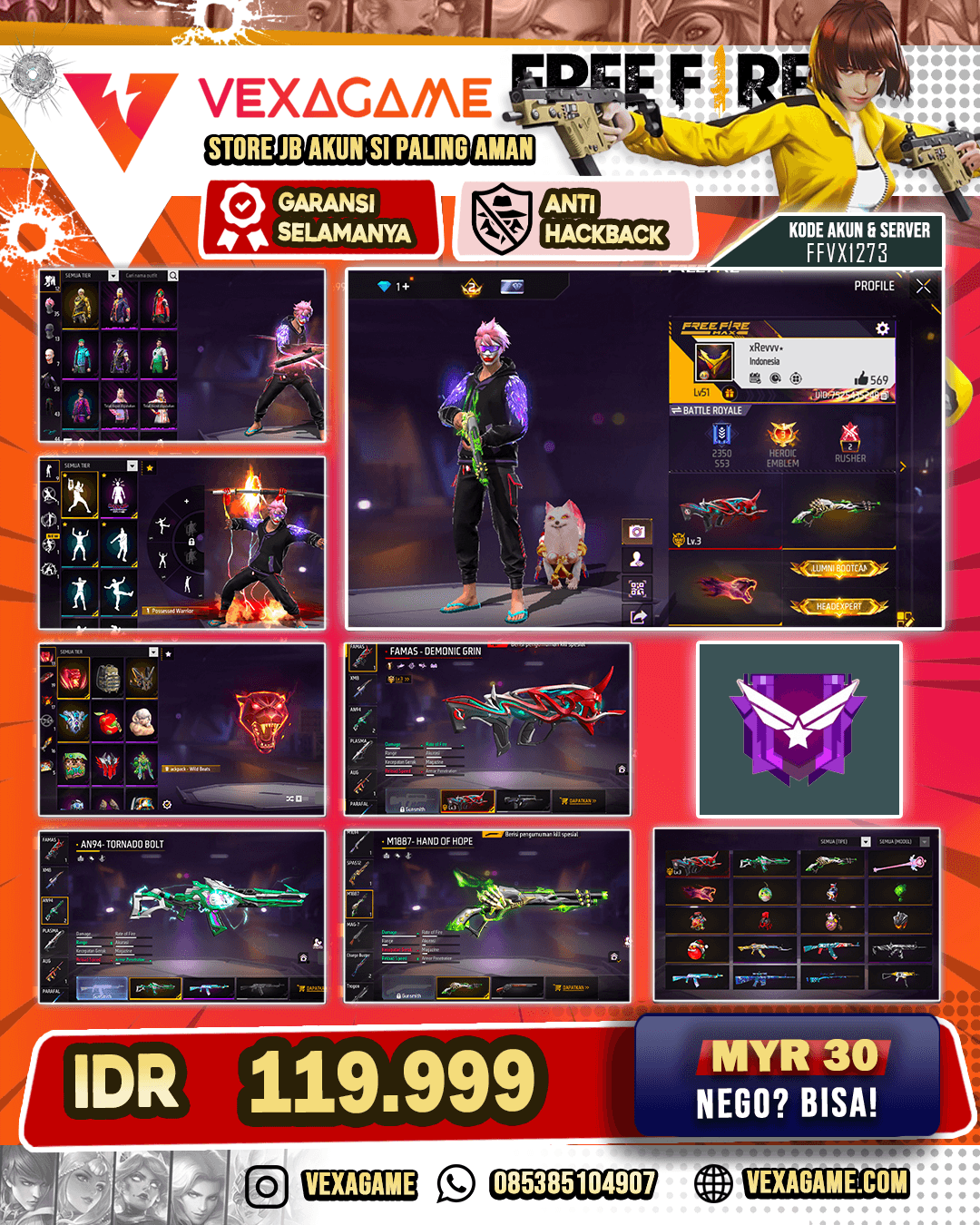 SG LUMUT | EVO FAMAS | TINJU ON | VAULT 50+