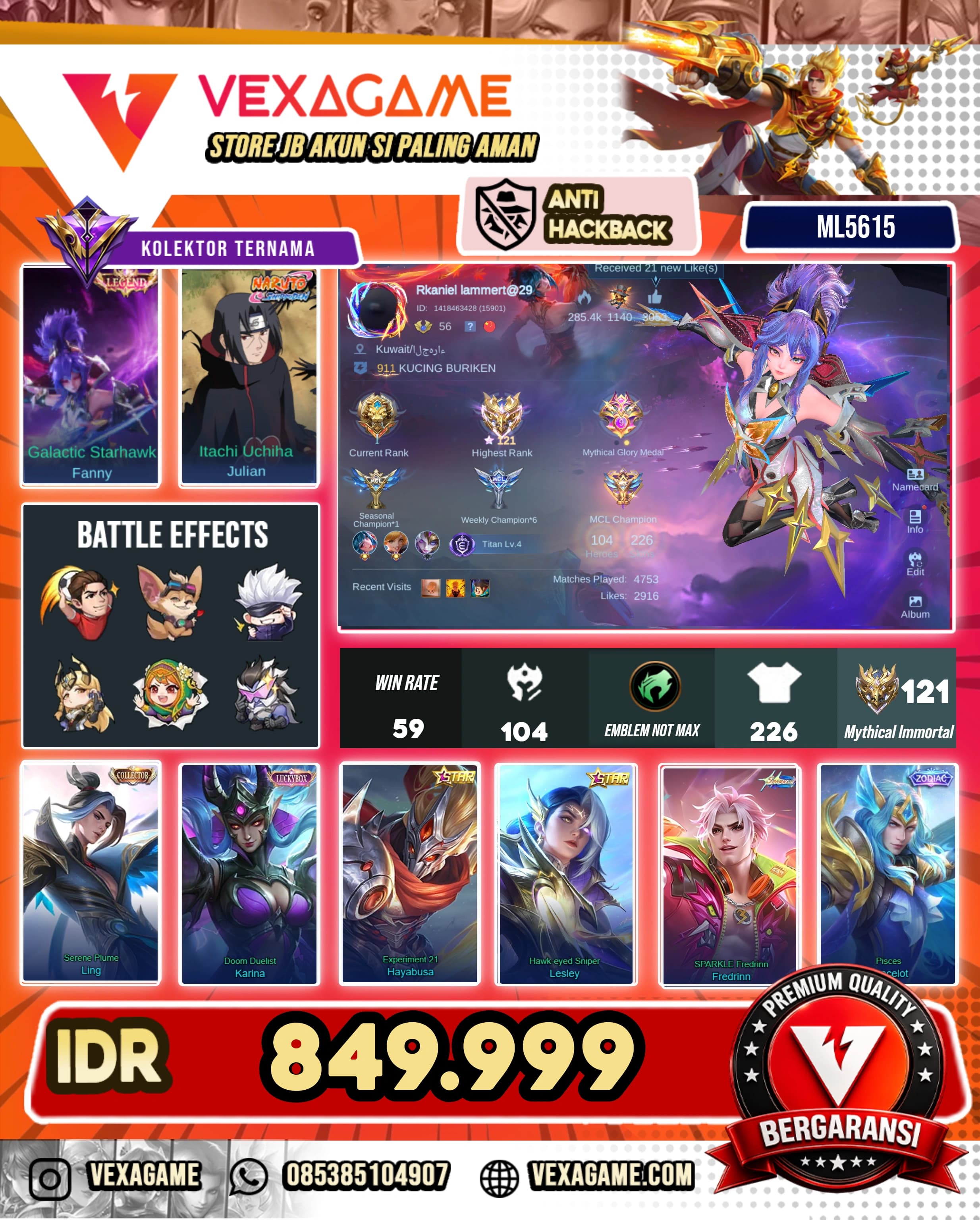 Fanny Legend | Ling CC | Julian Itachi