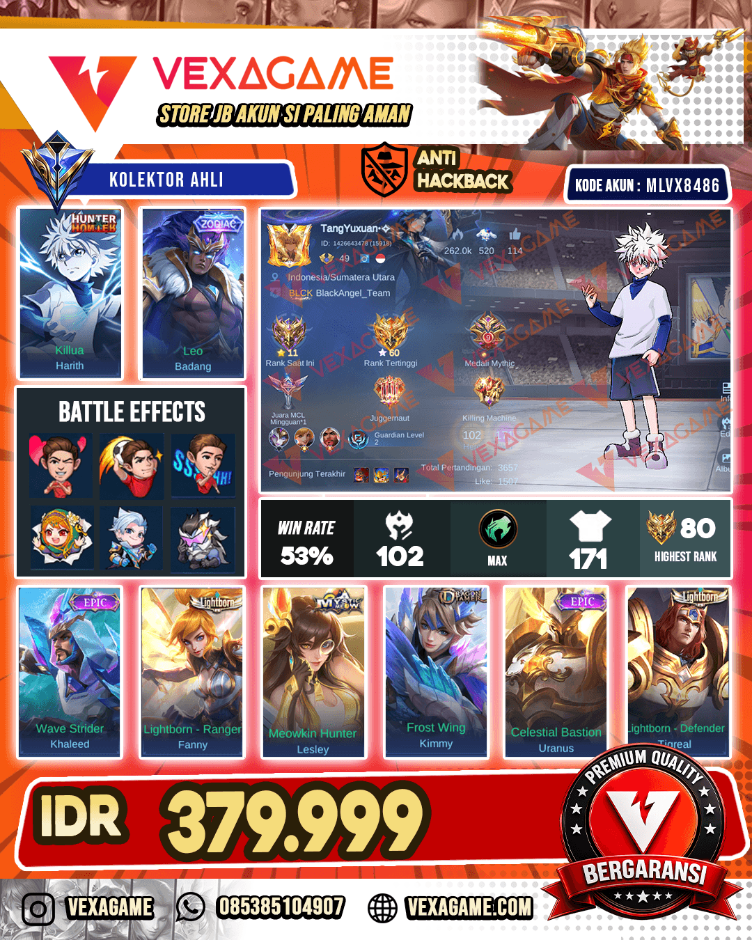 Harrith HxH | Badang Zodiac | Recal TLPH