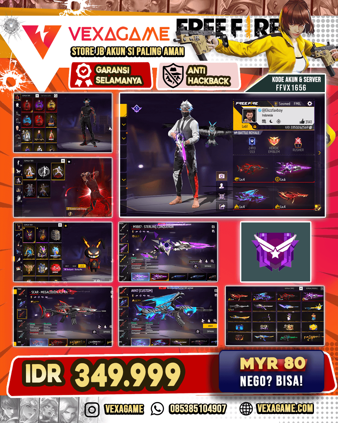 5 EVO 1 OTW Max | Scorpio Void Bundle | Look Changer On | Animasi Lobby On | Super Emot On
