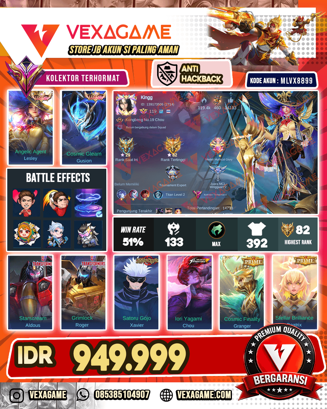 2 Legend | Chou KOF | 2 Transformer | Xavier JJK | Tas Tas ON