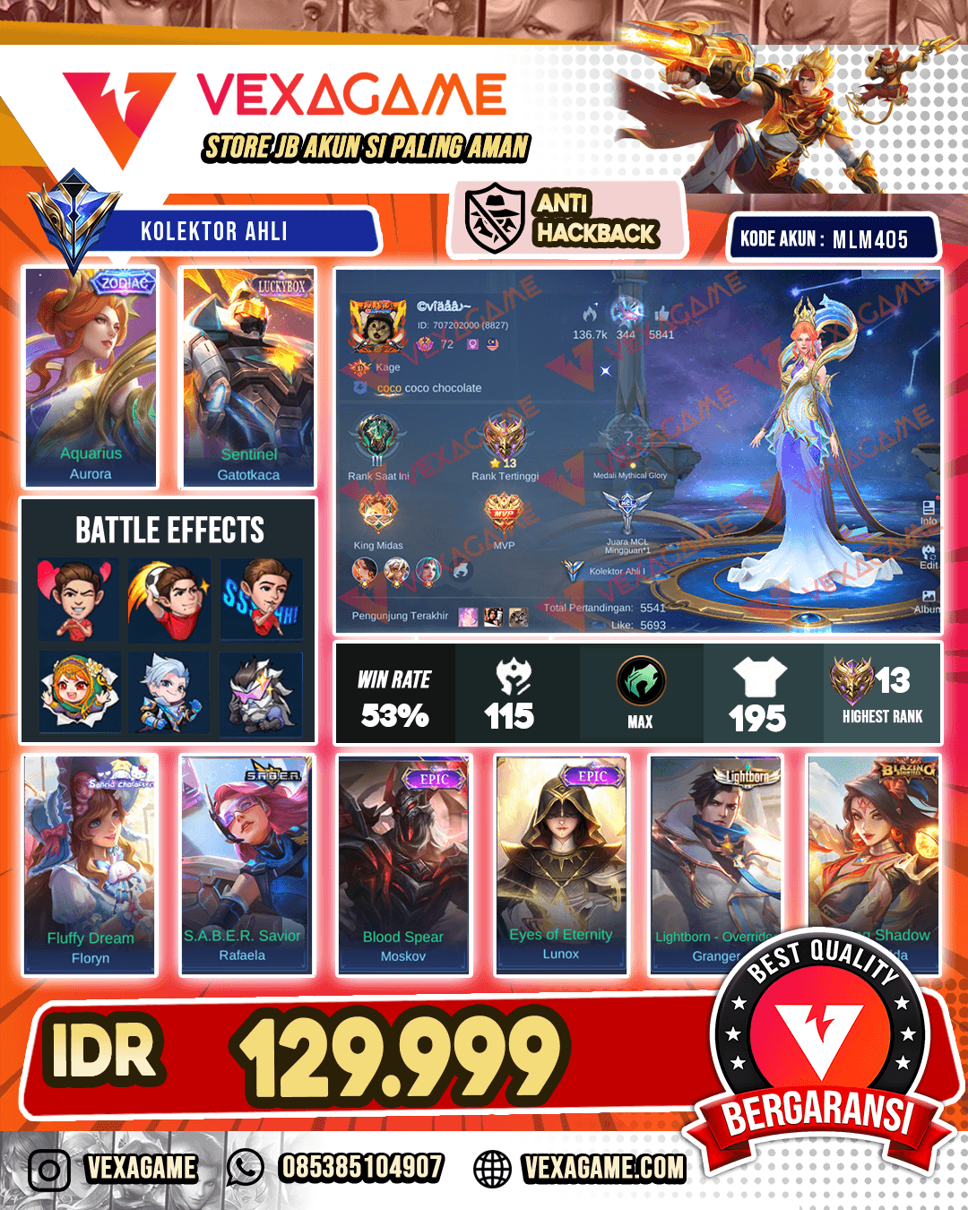 Aurura Zodiac | Gatot kaca Luckybox