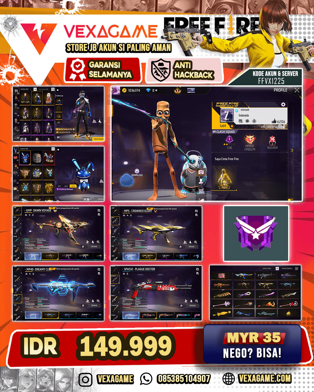 UMP DAWN VOYAGE | MP5 CROWNED GLORY | MP40 DREAMY CLUB | AUG NEBULA SKYDARK | VAULT 260++