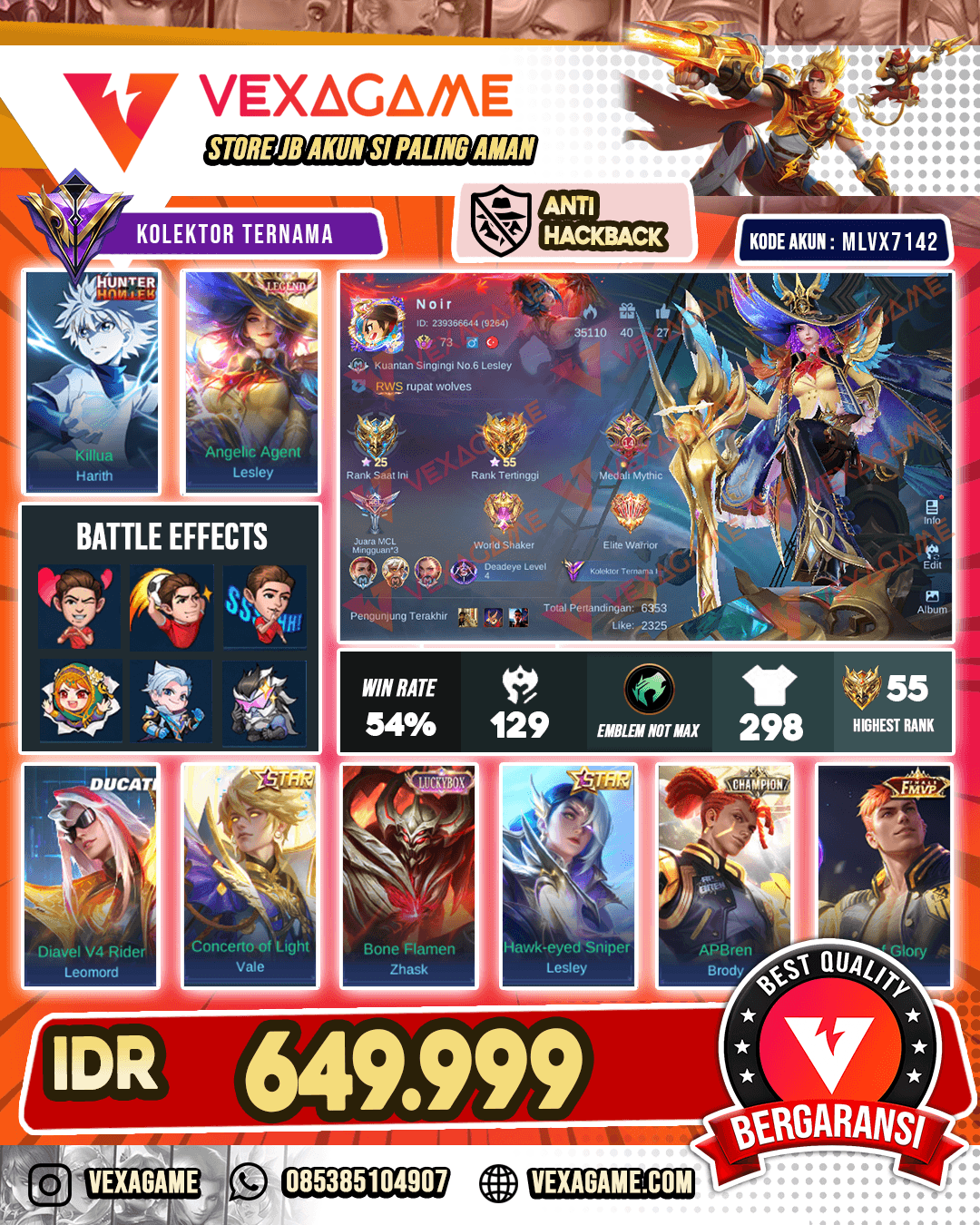Lesley Legend | Leomord Ducati | Harith Hunter | Emblem Max | Recal TLPH