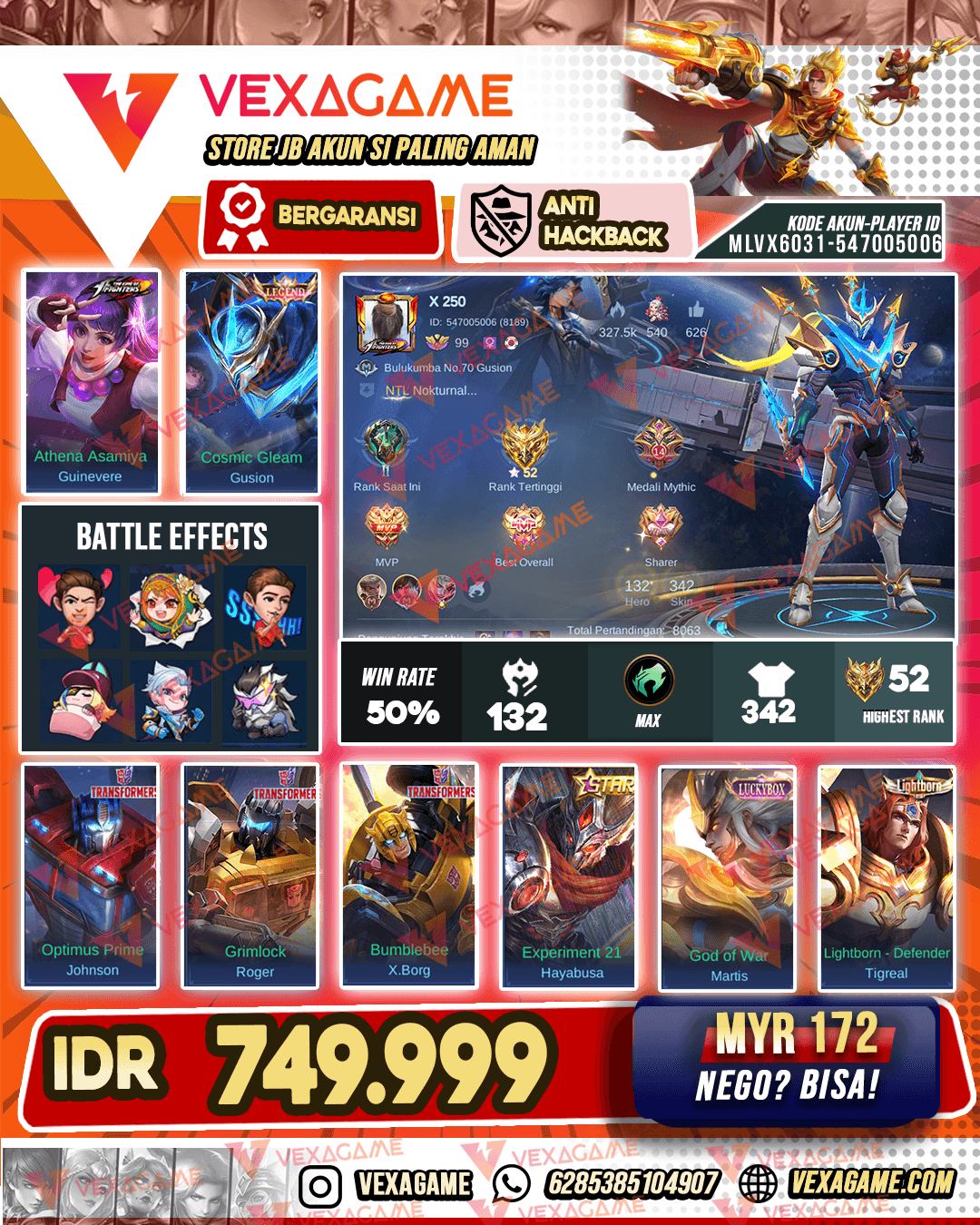 Gusion Legend | Guin Kof | Recal Tas2