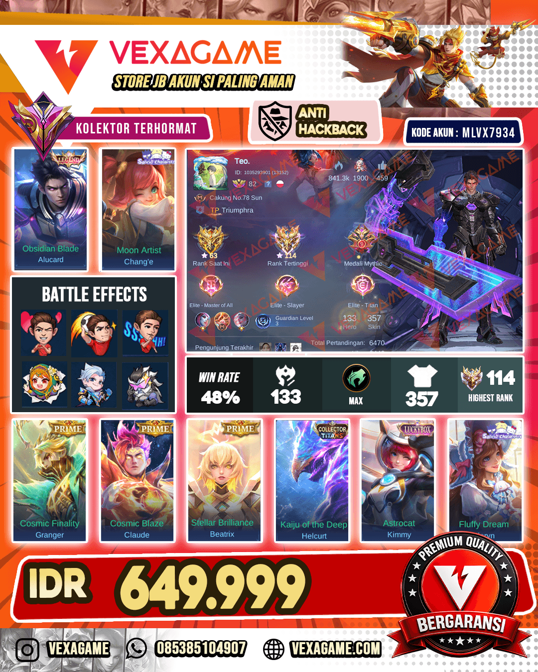 Alucard Legend | Change Sanrio | Prime 3 | Collector 1 | Annualstar 5 | Luckybox 2