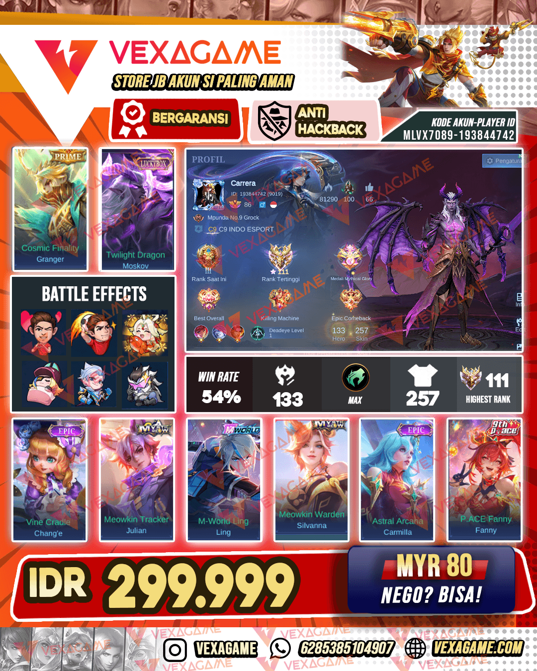 Moskov Luckybox | Granger Prime | Emblem Hero Max | Recal Tas2 | Ex Imo