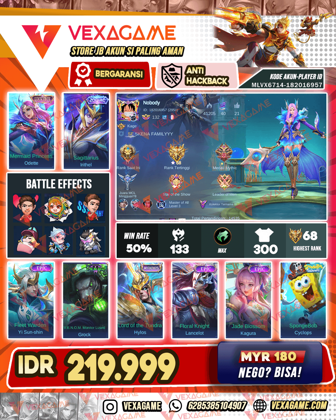 Odette Luckybox | Irithel Zodiac | Emblem MAX & Hero MAX