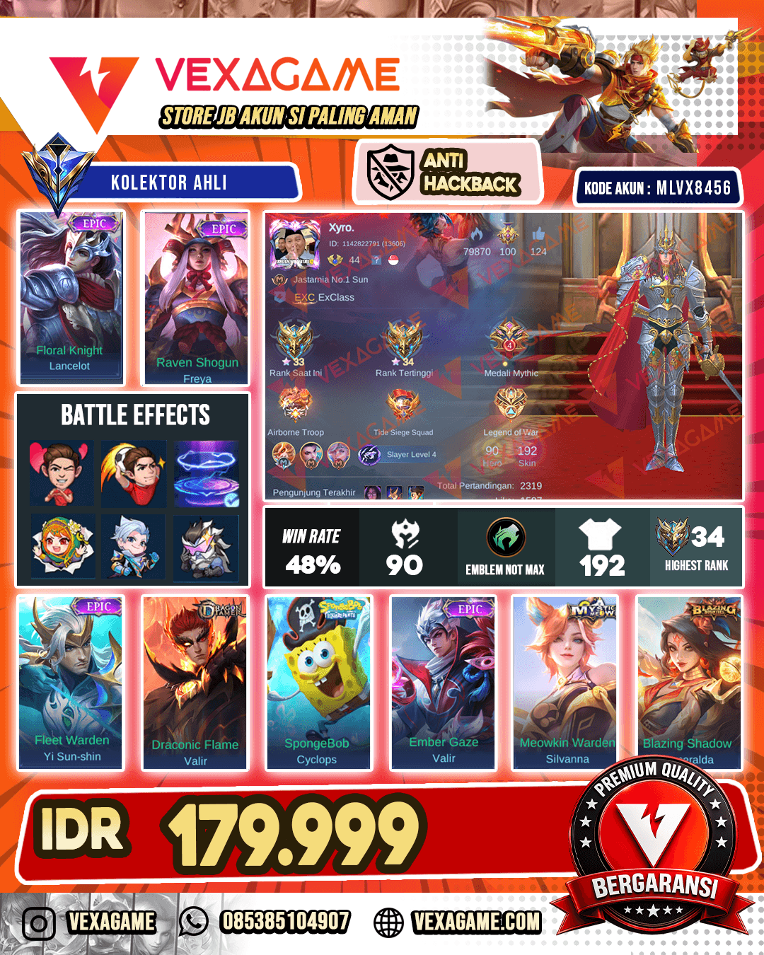 Lancelot Epic | Freya Epic | Tas Tas Biru On