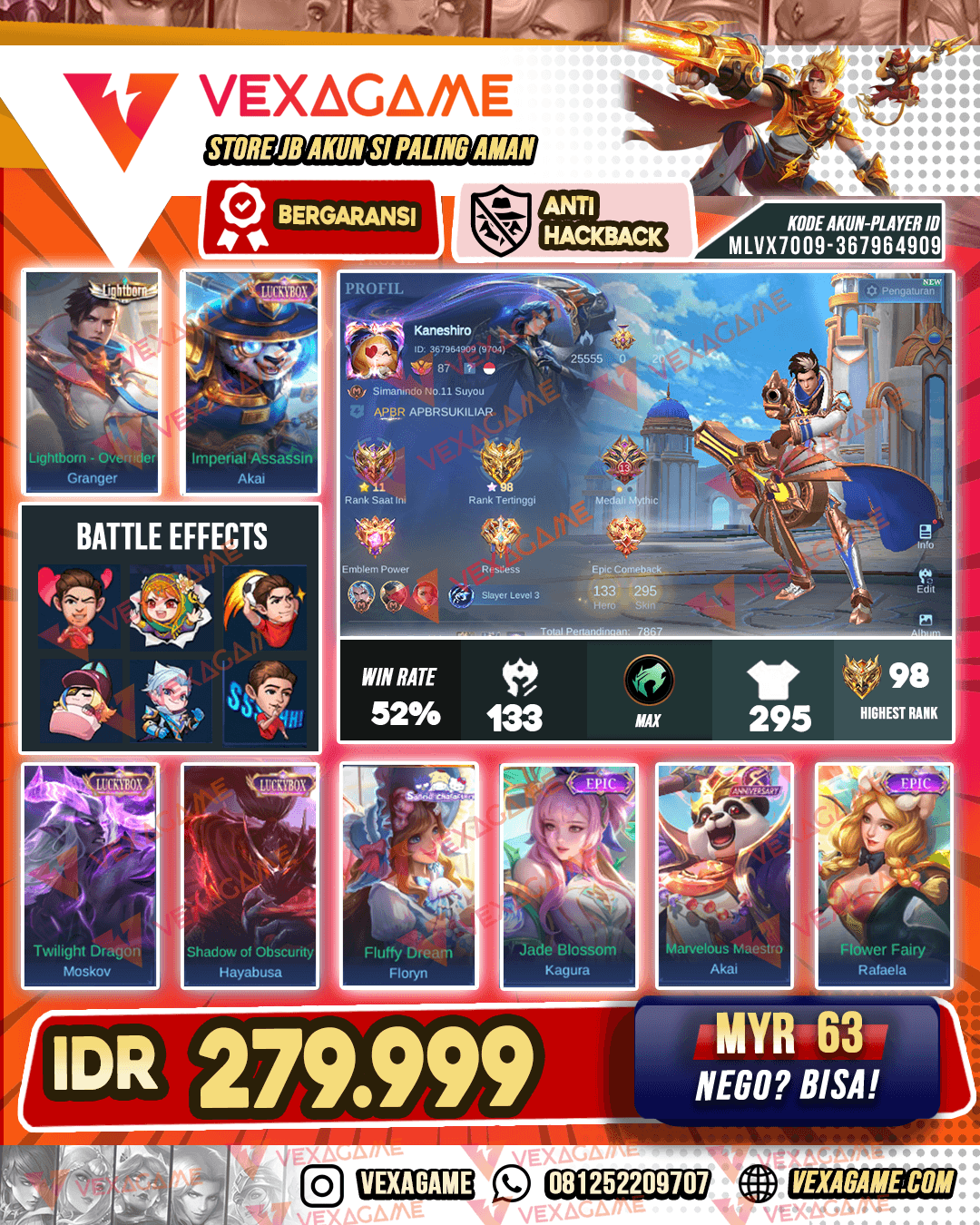 Granger Lightborn X 3 Luckybox | Emblem MAX & Hero MAX