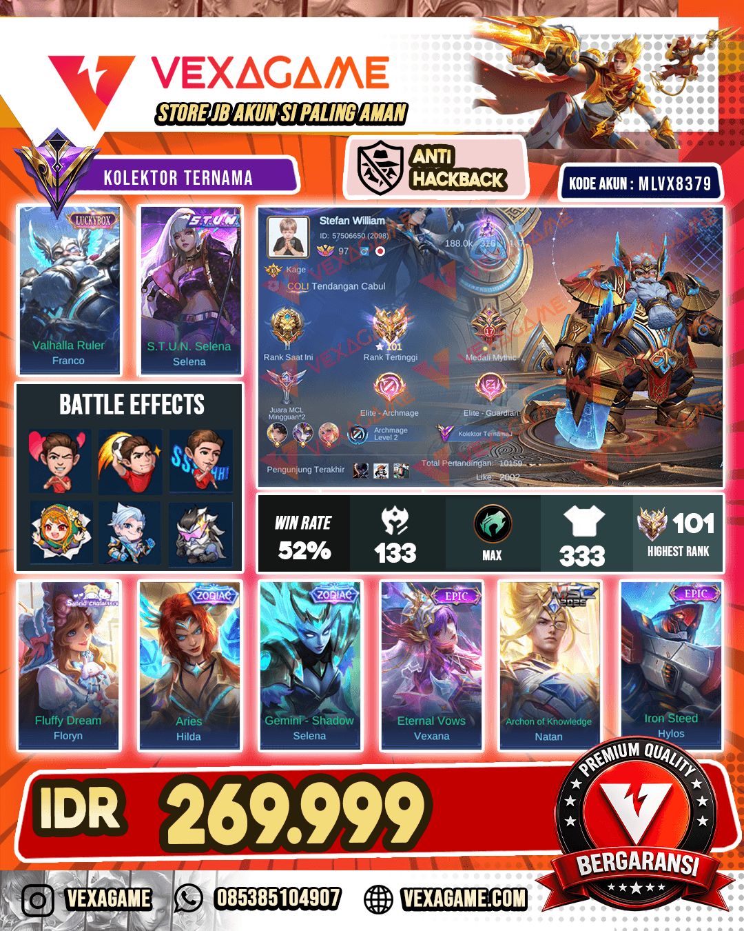 Franco Luckybox | Selena STUN | Ex Imortal